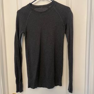 Lululemon sweater with thumb holes, dark grey, size S